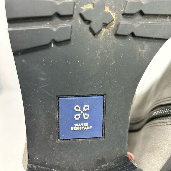 Caslon Oaklee Women's Gray Leather Ankle Booties Size 9 Water Resistant Casual - Picture 10 of 13